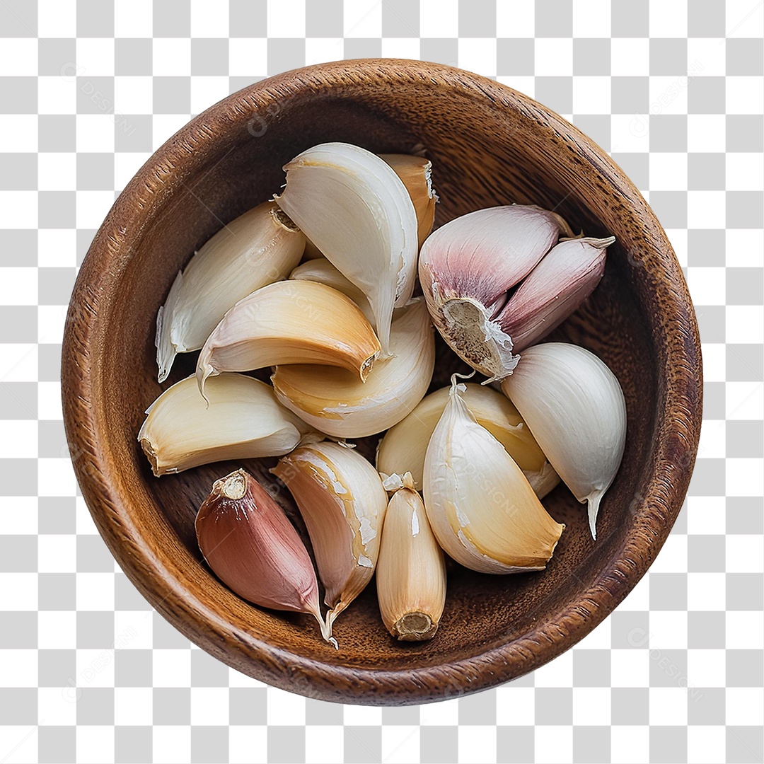 Tigela de Alho PNG Transparente