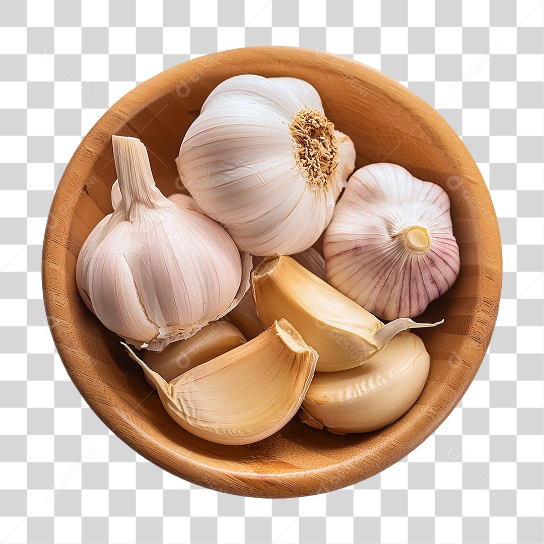 Tigela de Alho PNG Transparente