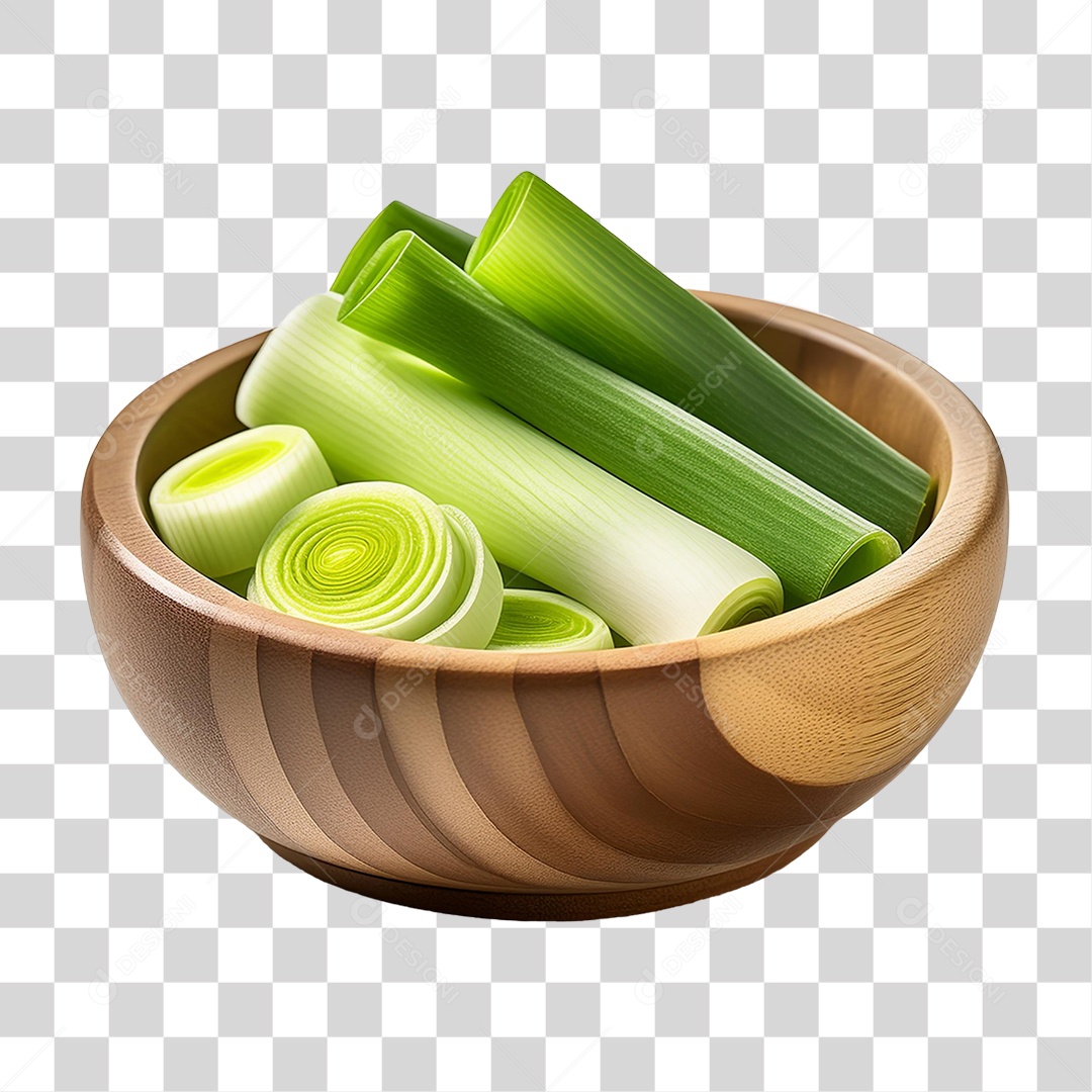 Tigela de Alho Porró PNG Transparente