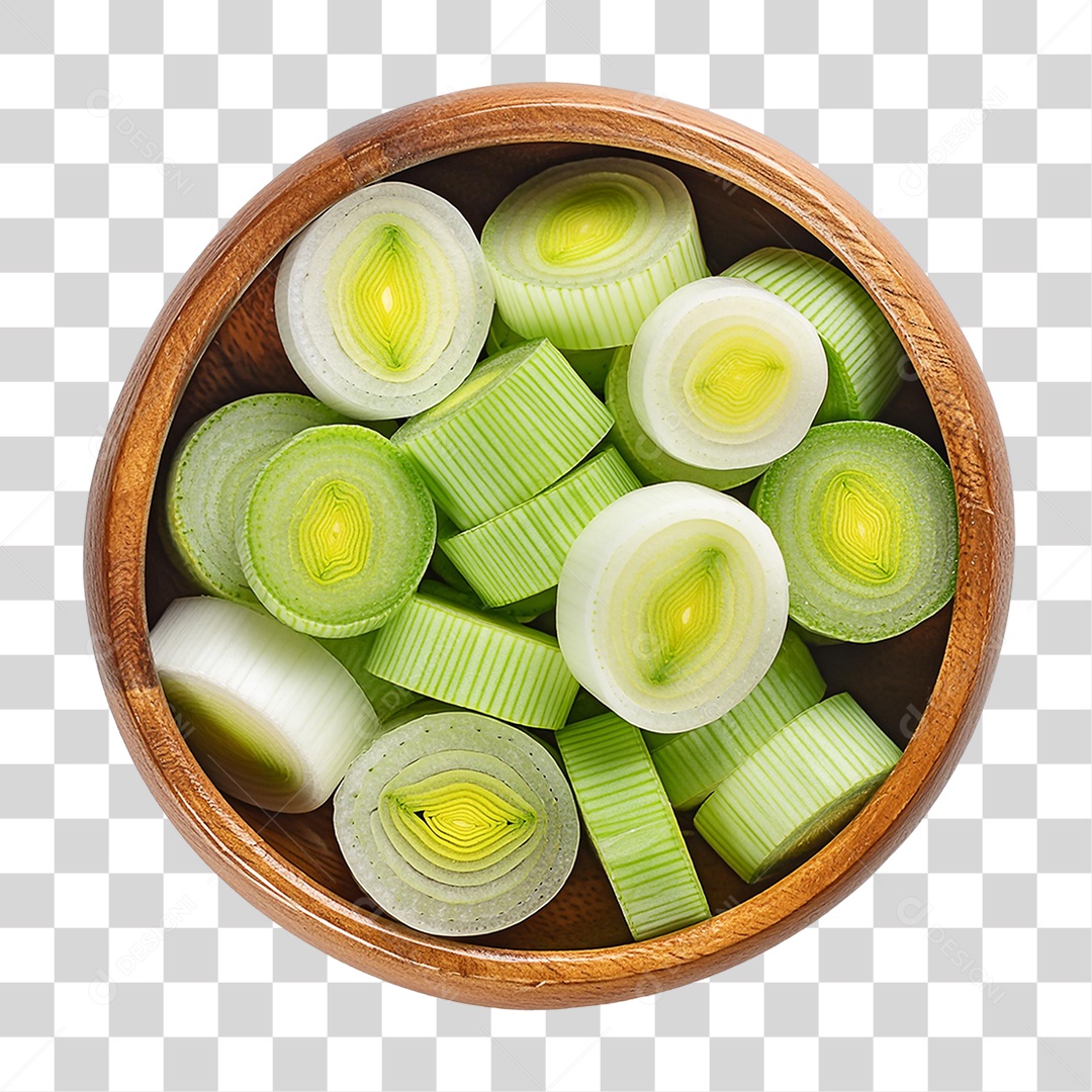 Tigela de Alho Porró PNG Transparente