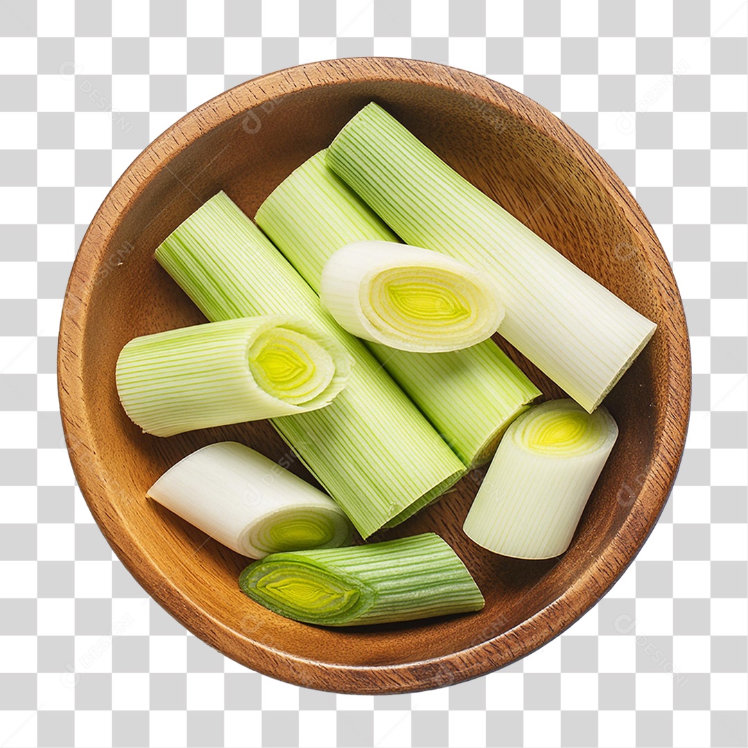 Tigela de Alho Porró PNG Transparente