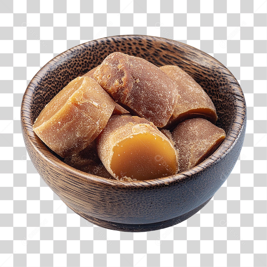 Tigela com Açúcar de Coco PNG Transparente