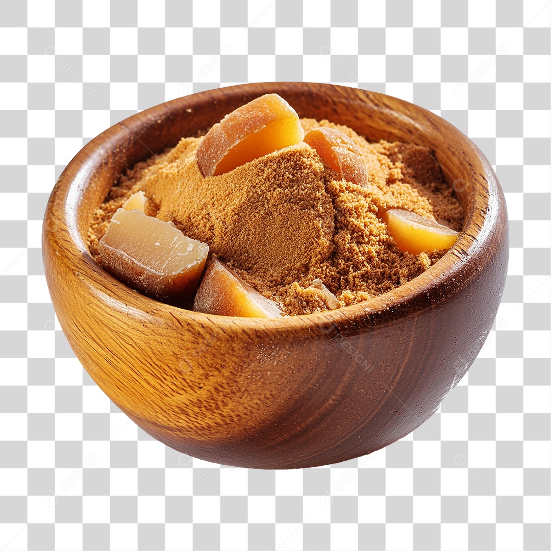 Tigela com Açúcar de Coco PNG Transparente