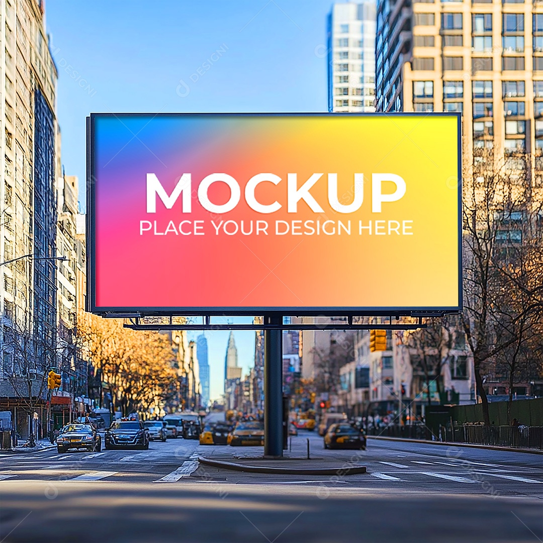 Mockup Painel Publicitário PSD Editável