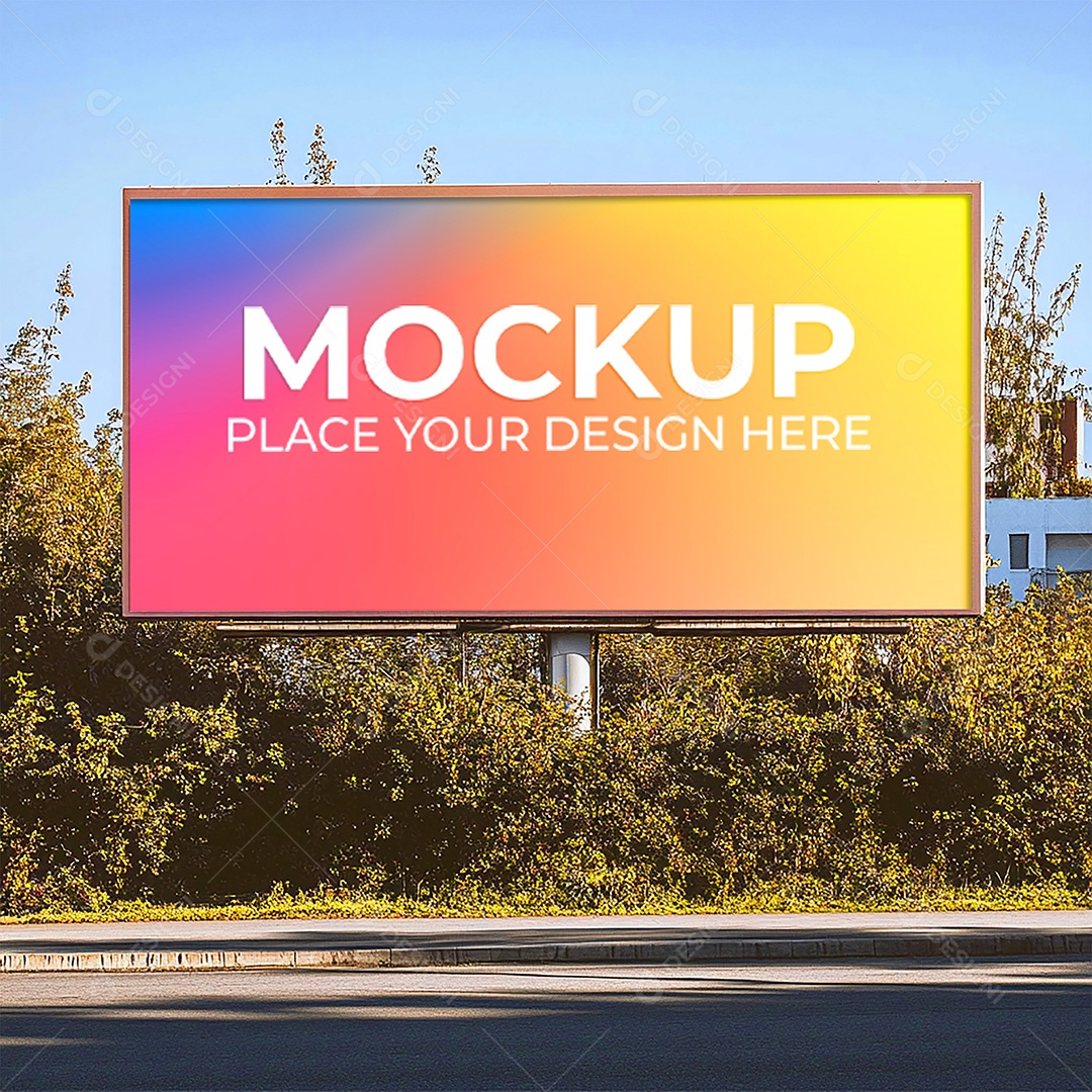 Mockup Painel Publicitário PSD Editável