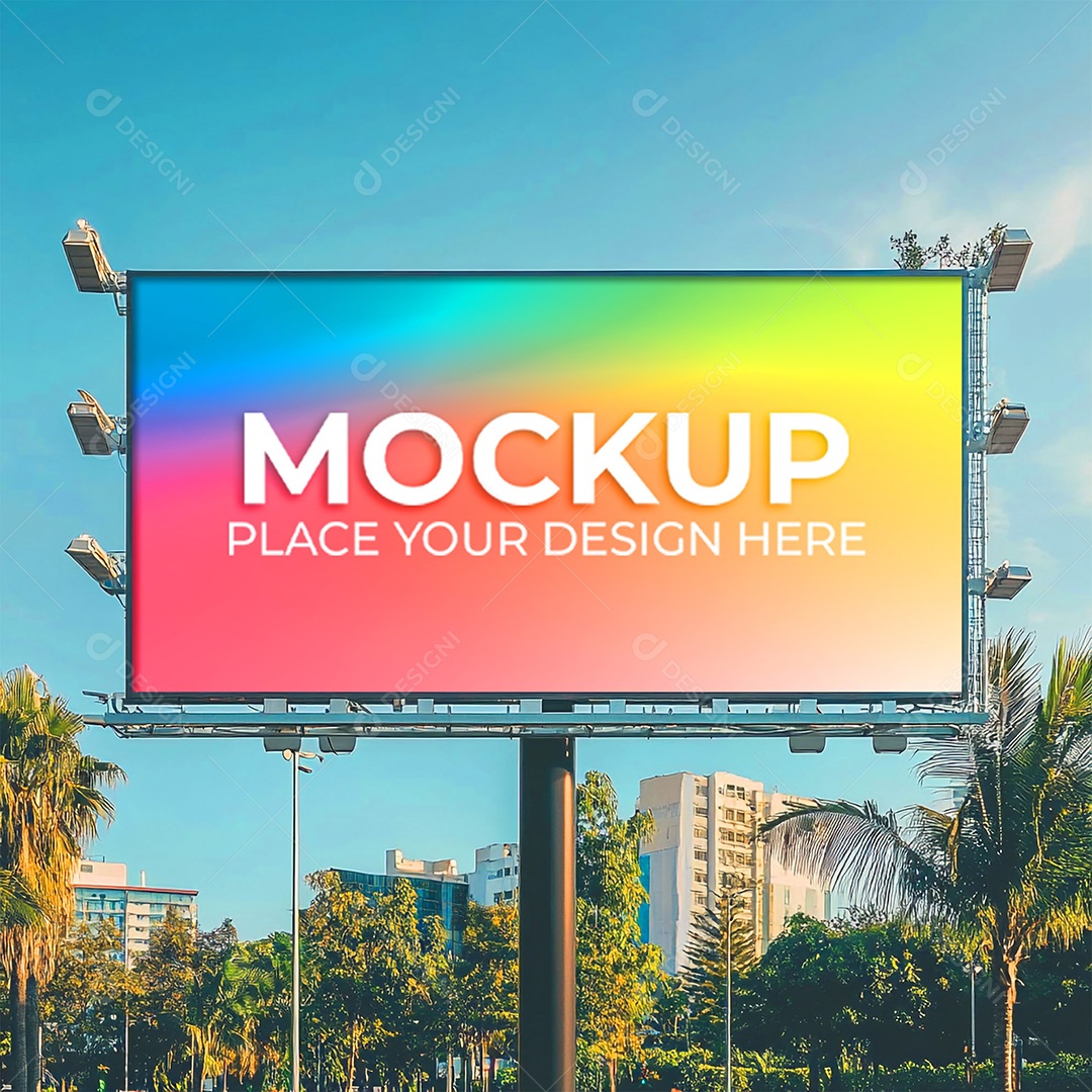 Mockup Painel Publicitário PSD Editável