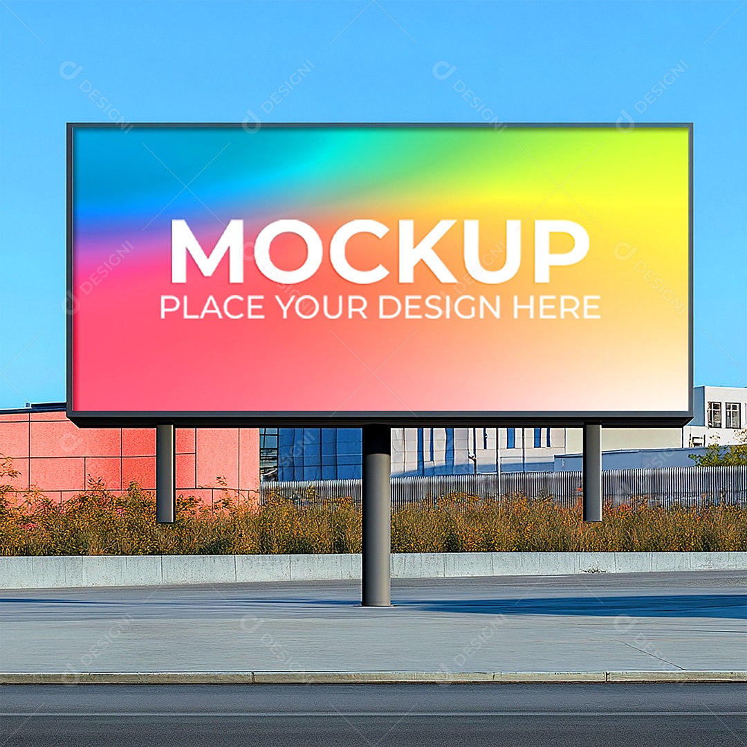 Mockup Painel Publicitário PSD Editável