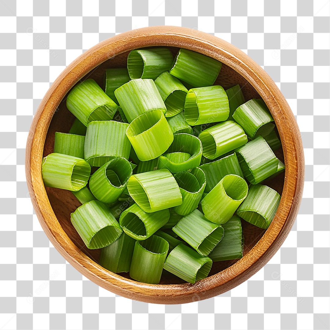 Tigela com Cebolinha PNG Transparente