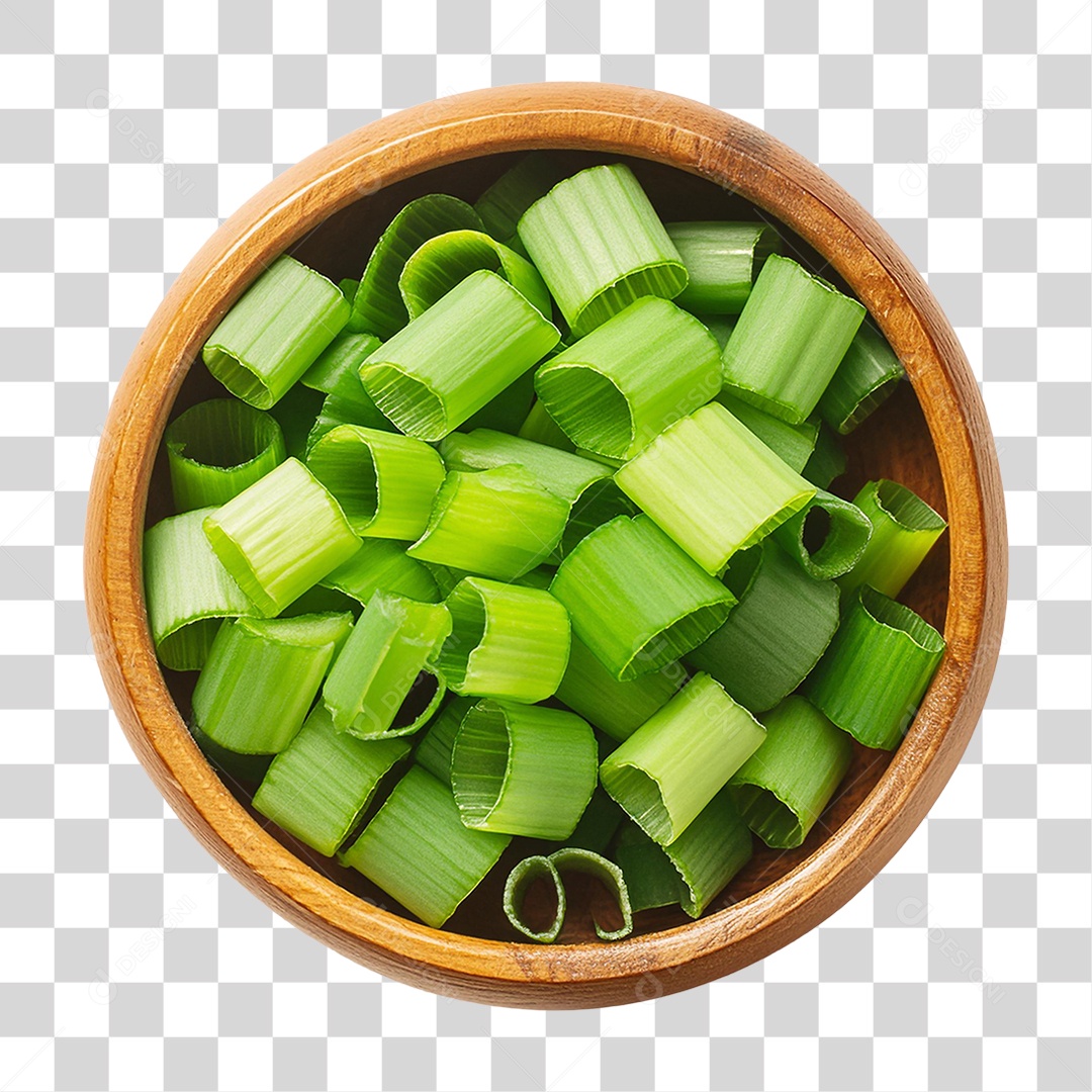 Tigela com Cebolinha PNG Transparente