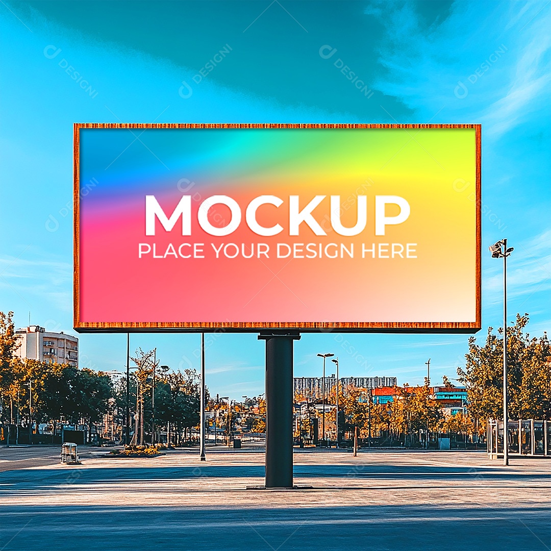 Mockup Painel Publicitário PSD Editável