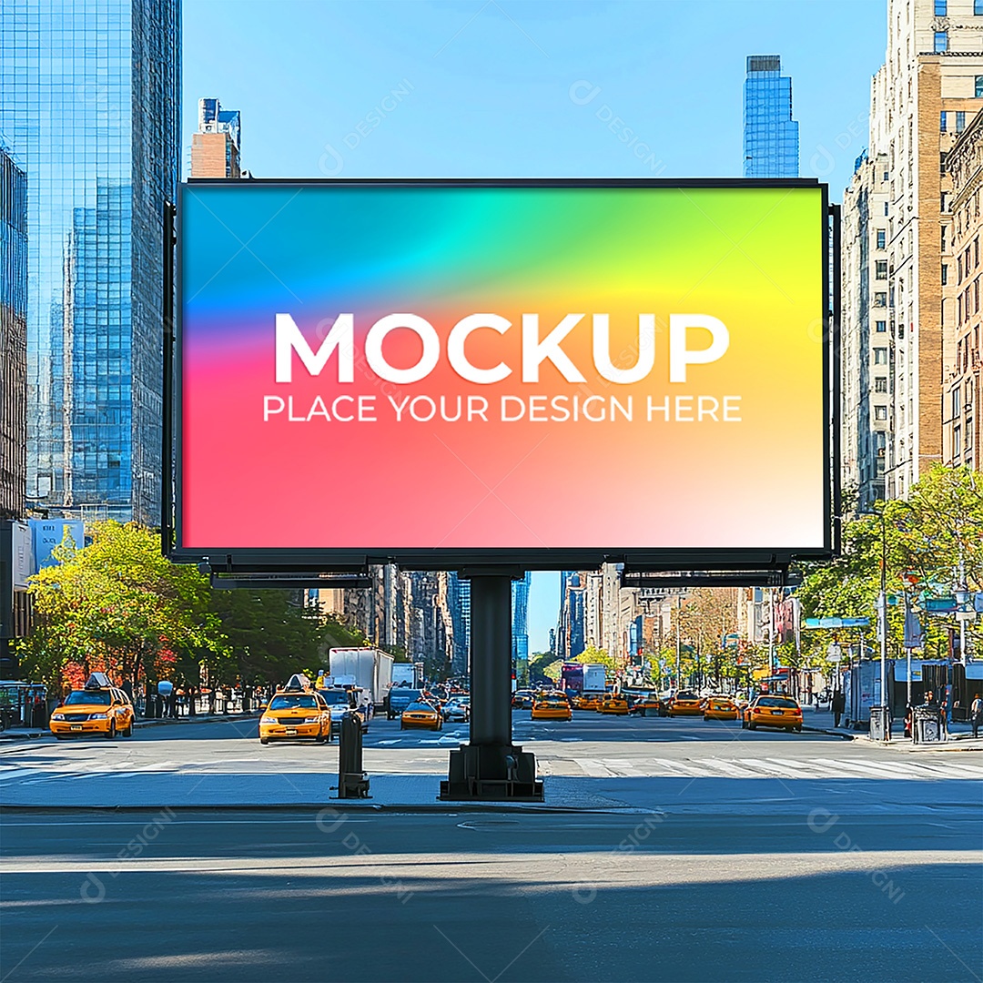 Mockup Painel Publicitário PSD Editável