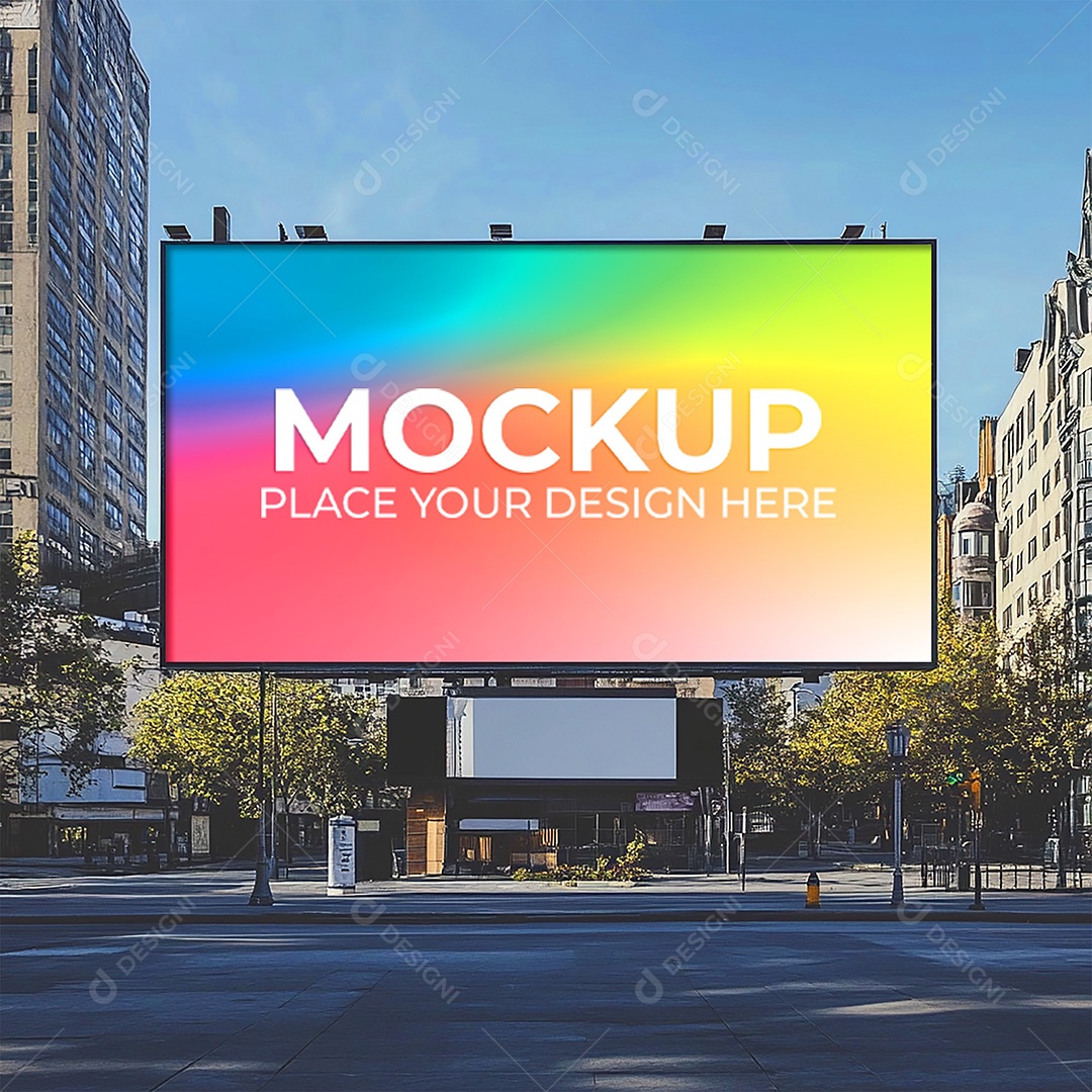 Mockup Painel Publicitário PSD Editável