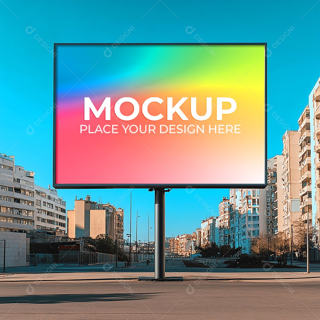 Mockup Painel Publicitário PSD Editável