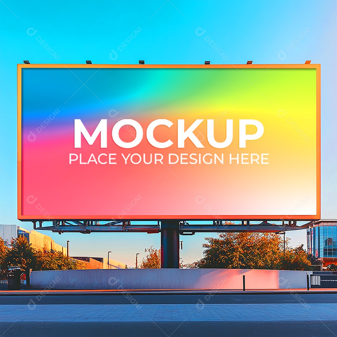 Mockup Painel Publicitário PSD Editável