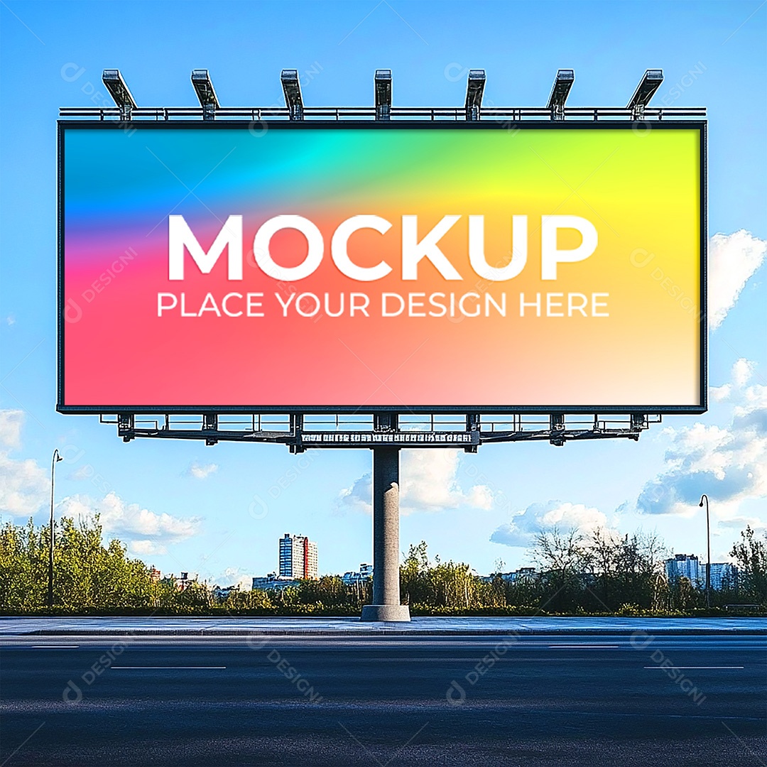 Mockup Painel Publicitário PSD Editável