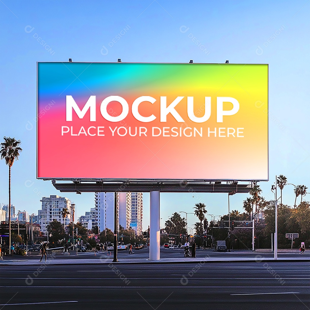 Mockup Painel Publicitário PSD Editável