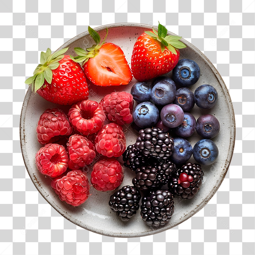 Prato com Frutas PNG Transparente