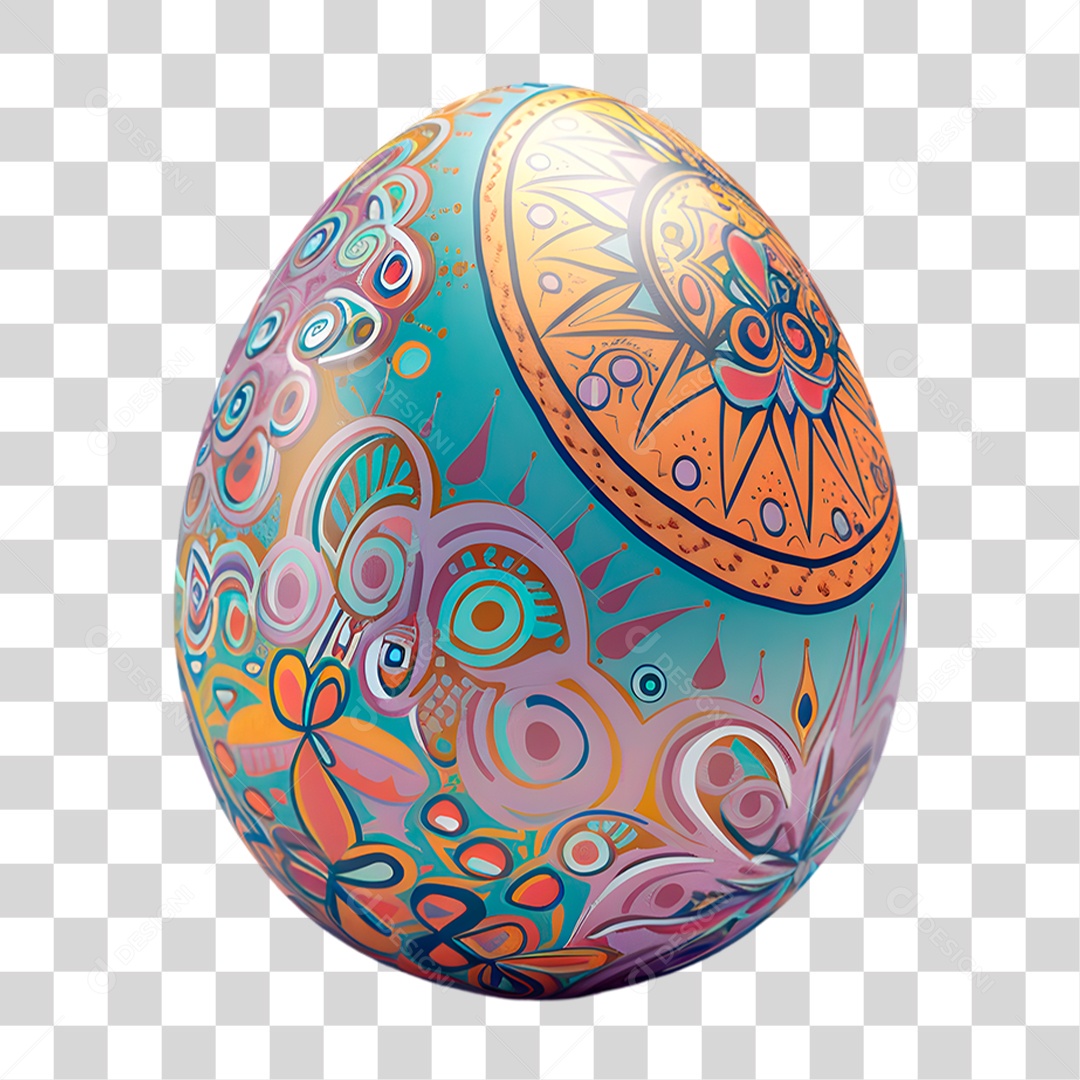 Ovo Colorido PNG Transparente