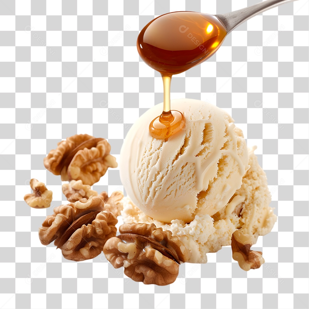 Sorvete com Caramelo PNG Transparente