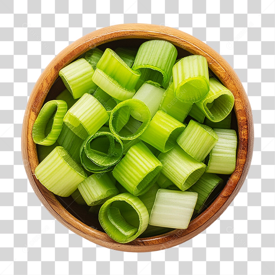 Tigela com Cebolinha PNG Transparente