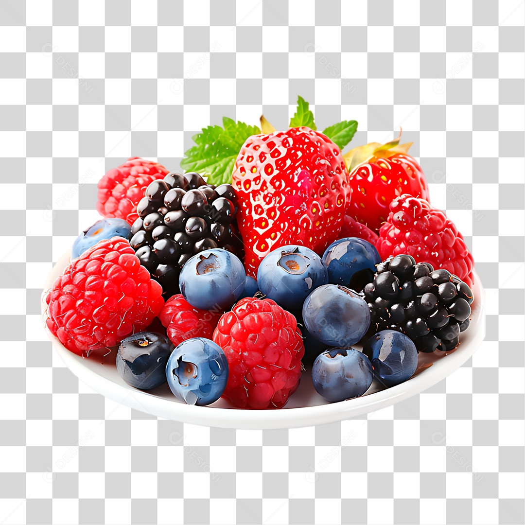 Prato de Frutas PNG Transparente