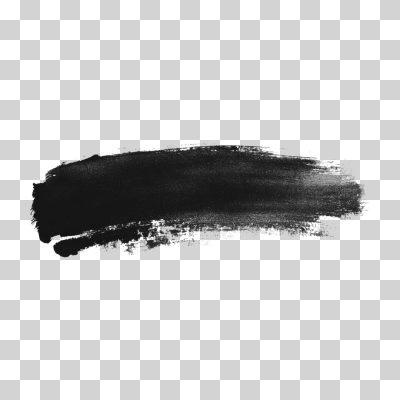 Pincelada de Tinta Preta em Fundo Transparente Textura PNG Transparente