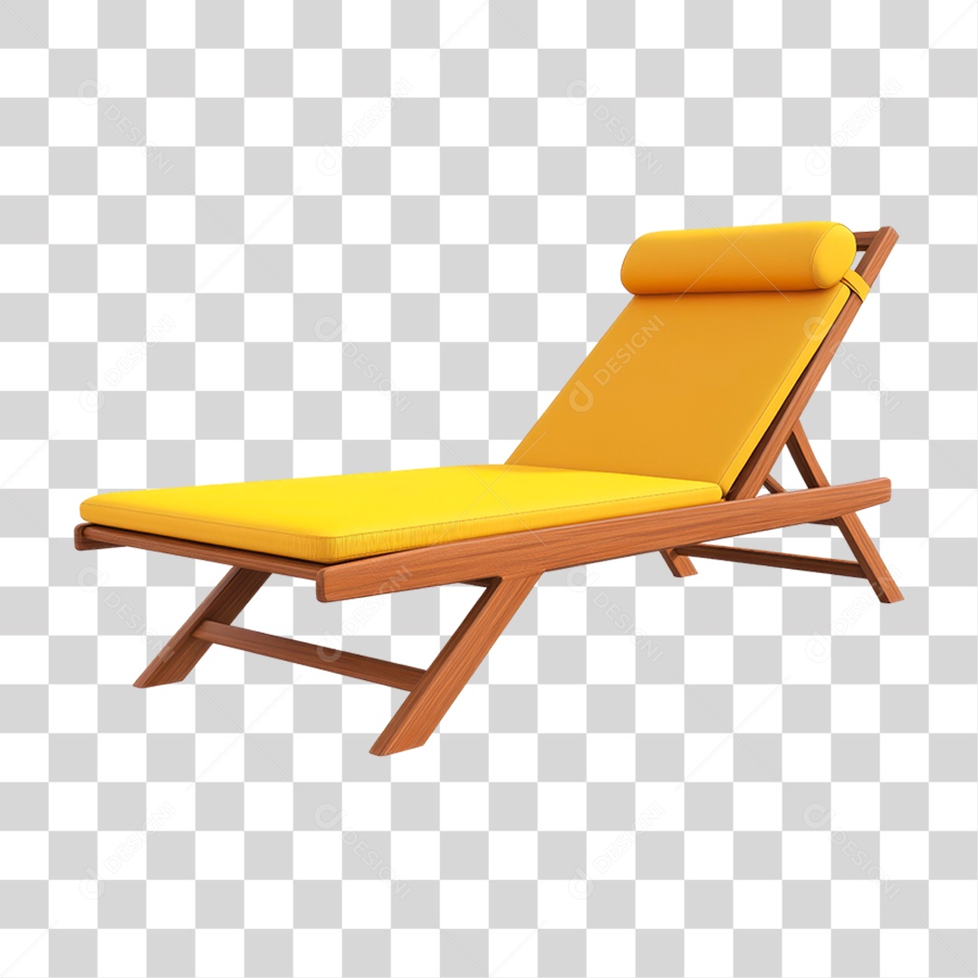 Espreguiçadeira de Madeira PNG Transparente