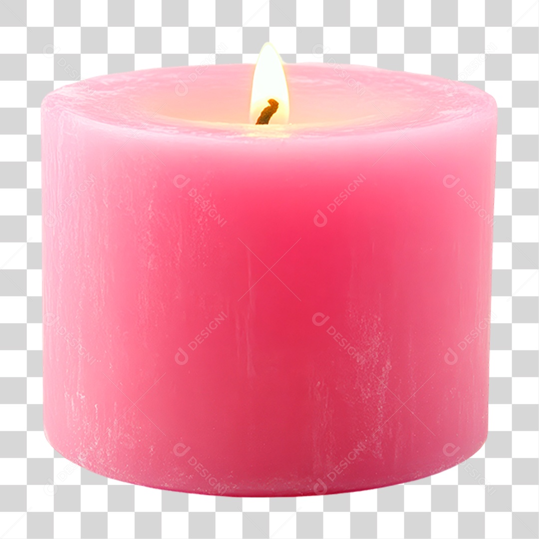 Vela Rosa PNG Transparente