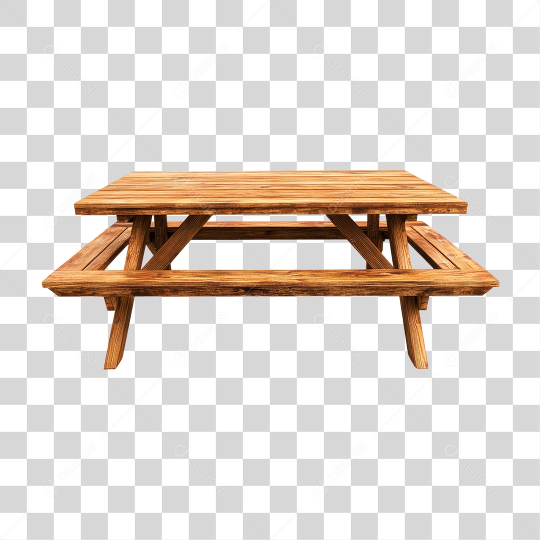Mesa de Madeira PNG Transparente