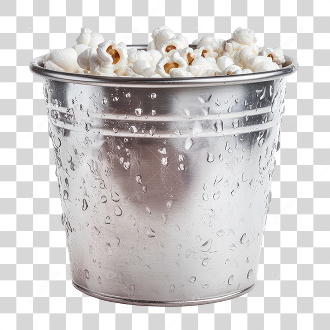 Balde de Pipoca PNG Transparente