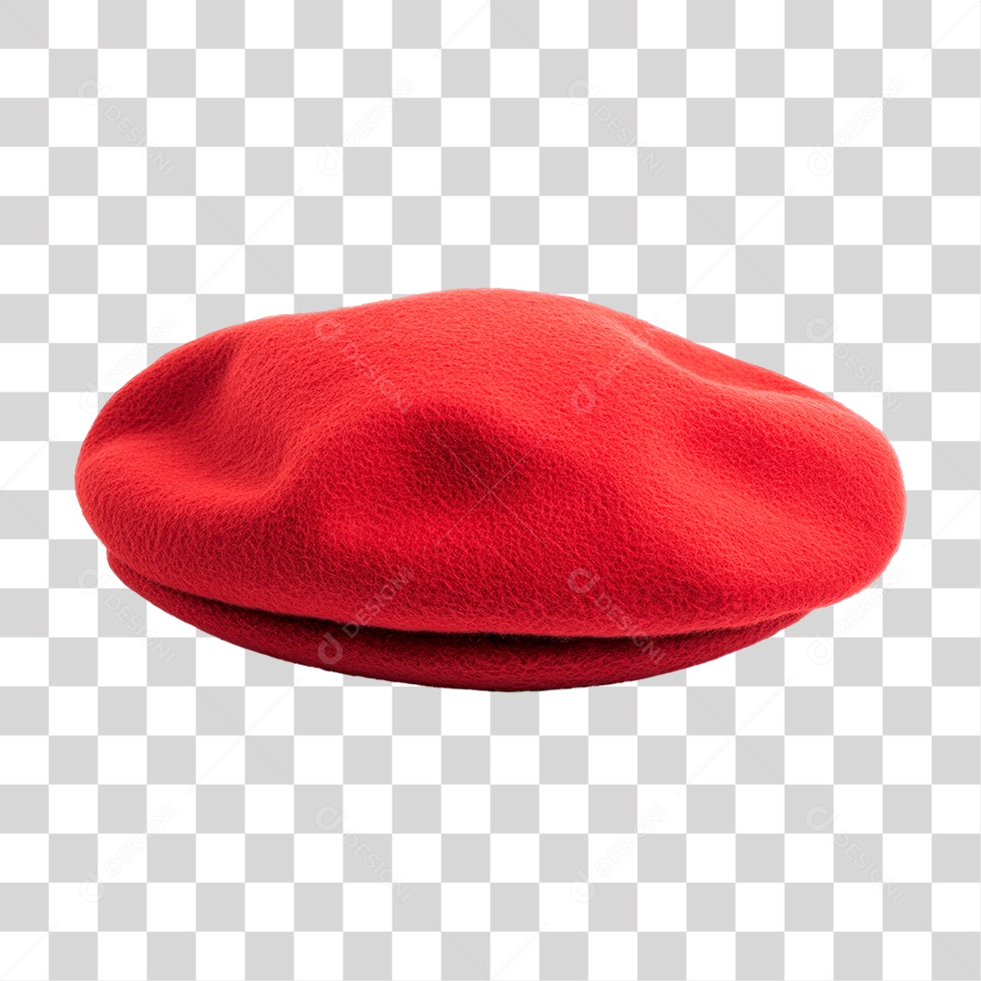 Boina Francesa Vermelha PNG Transparente