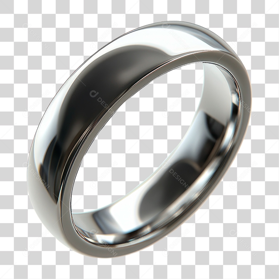 Anel de Prata PNG Transparente