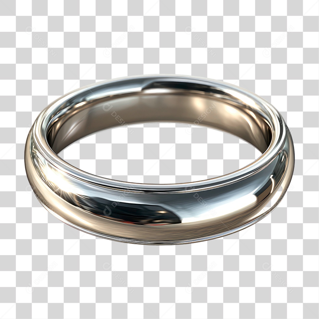 Anel de Prata PNG Transparente