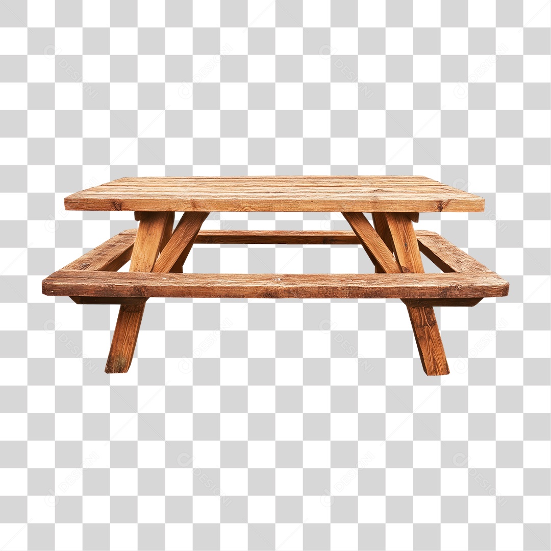 Mesa de Madeira PNG Transparente