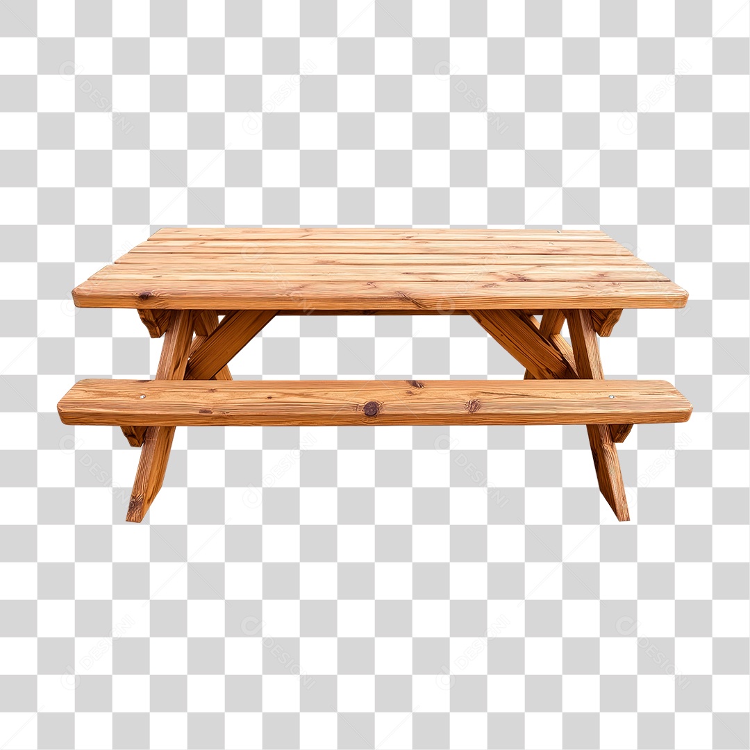 Mesa de Madeira PNG Transparente