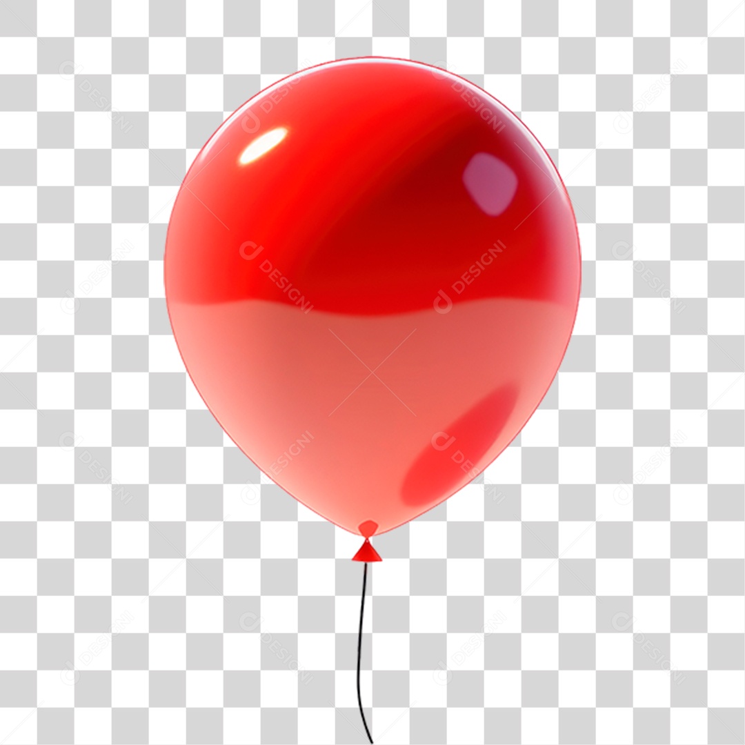 Balão Vermelho PNG Transparente