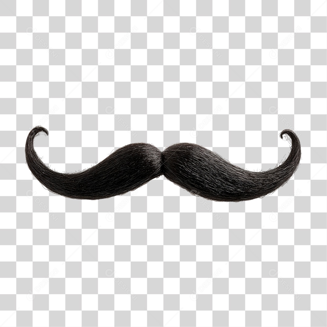 Bigode Preto PNG Transparente