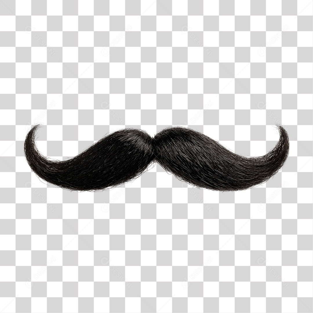 Bigode Preto PNG Transparente