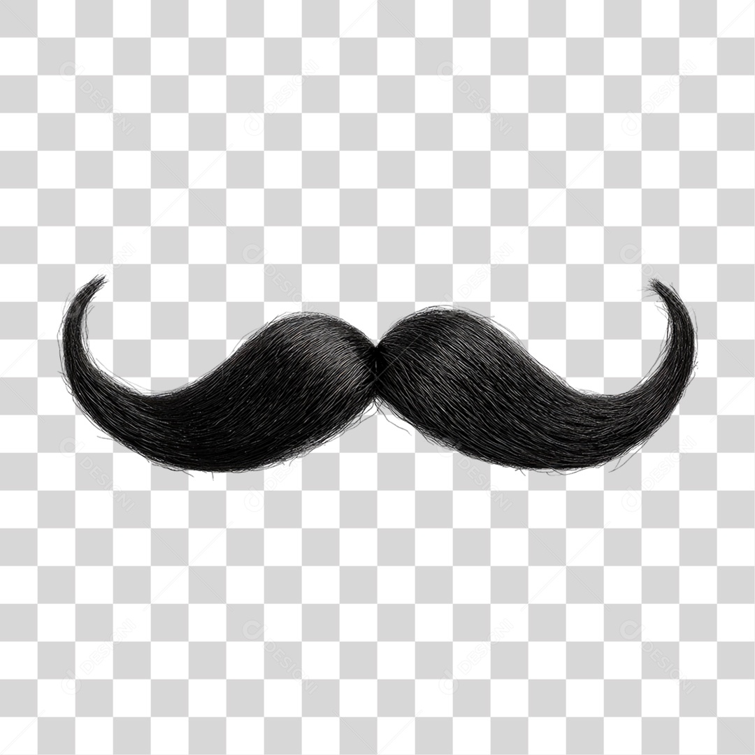 Bigode Preto PNG Transparente