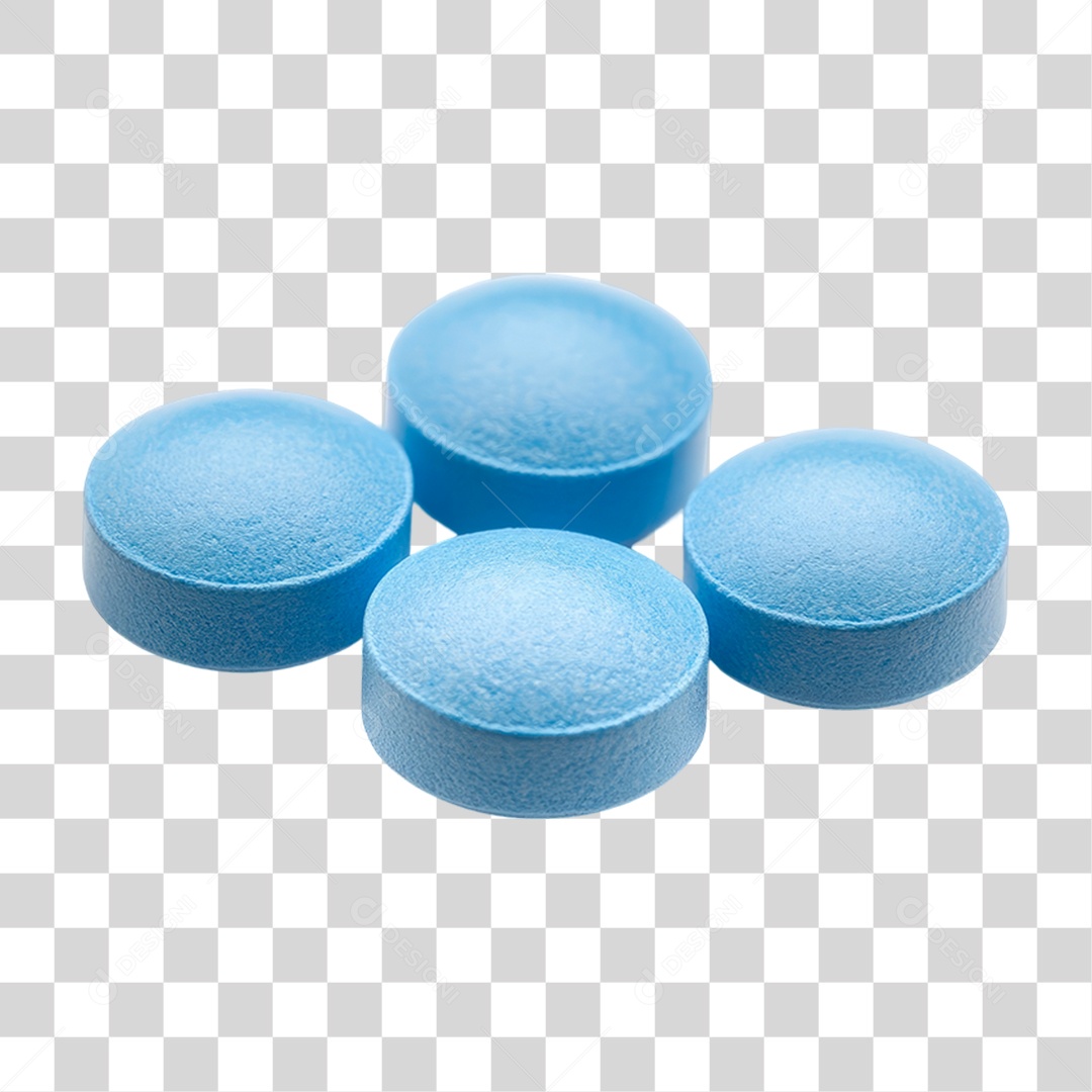 Comprimidos Azuis PNG Transparente