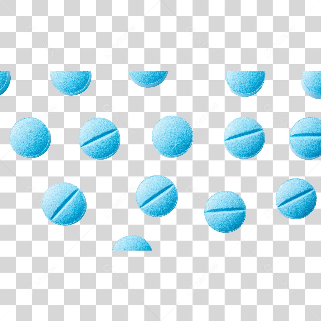 Comprimidos Azuis PNG Transparente