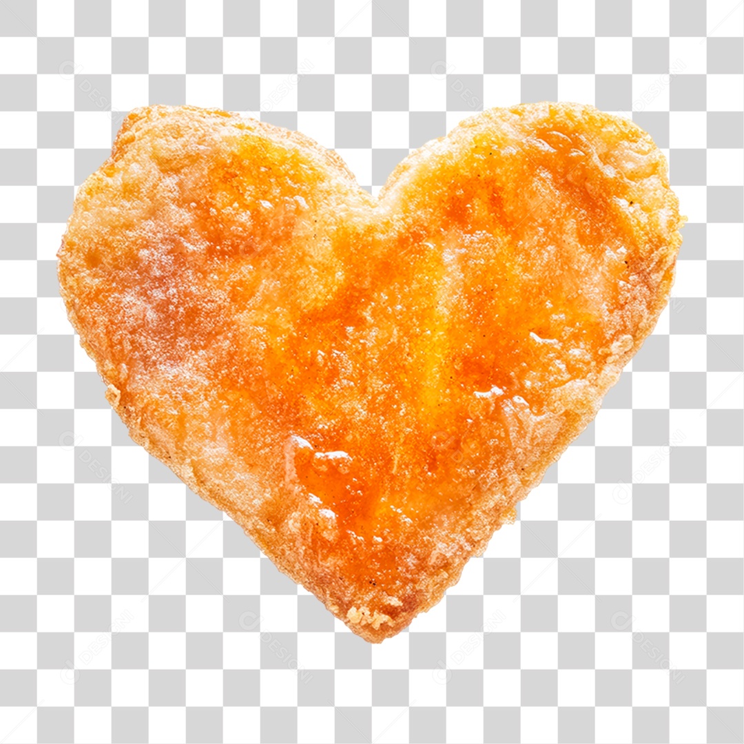 Biscoito em Forma de Coração PNG Transparente