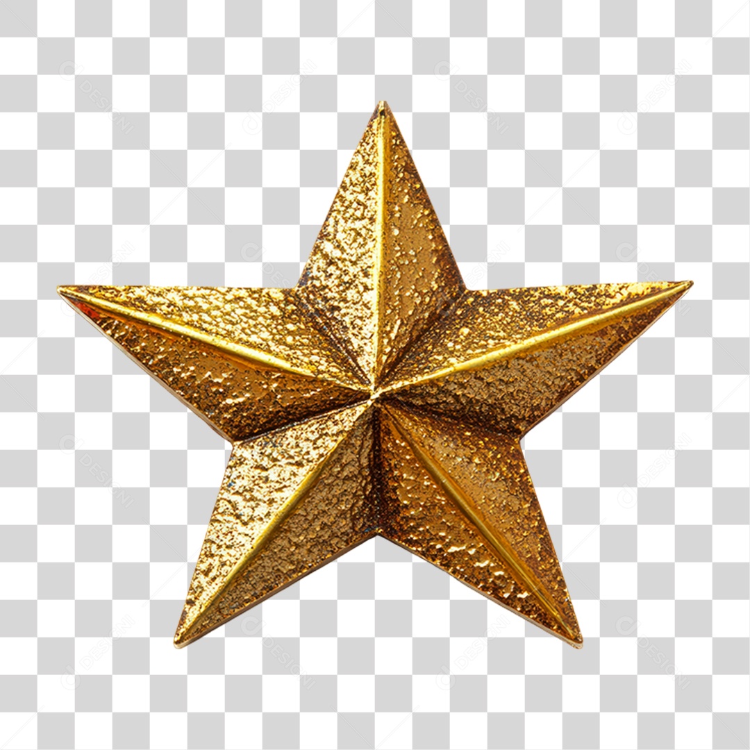 Estrela Dourada PNG Transparente