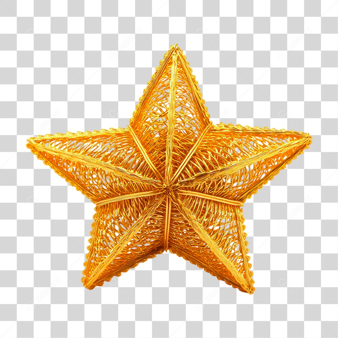 Estrela Dourada PNG Transparente
