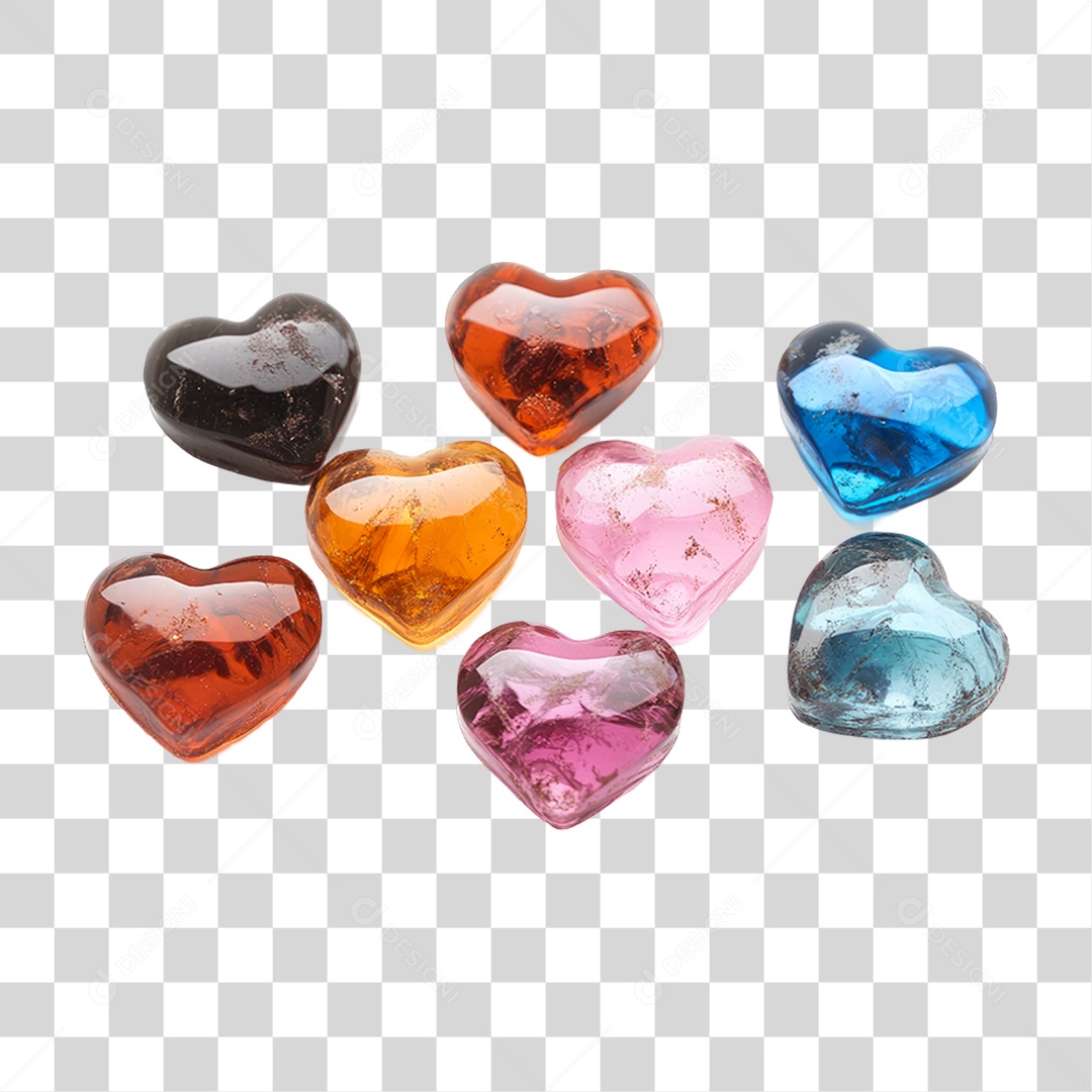 Corações de Chocolate PNG Transparente