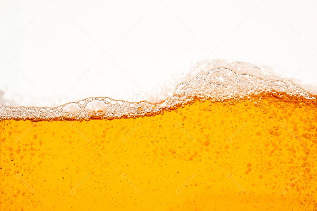 Close up brilhante laranja óleo ou textura de respingos de cerveja e ondas da natureza belas ondas curvas e pequenas bolhas suaves para design gráfico e fundo