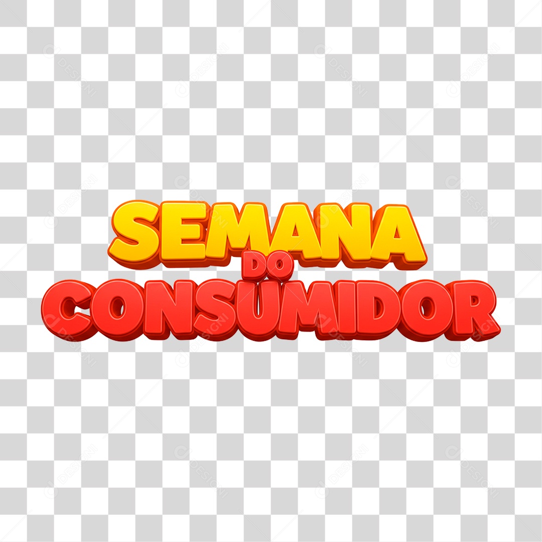 Selo 3D Semana do Consumidor PNG Transparente