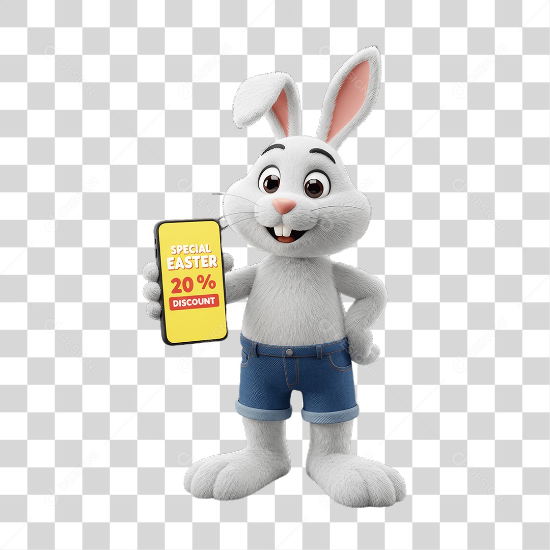 Coelho da Páscoa PNG Transparente
