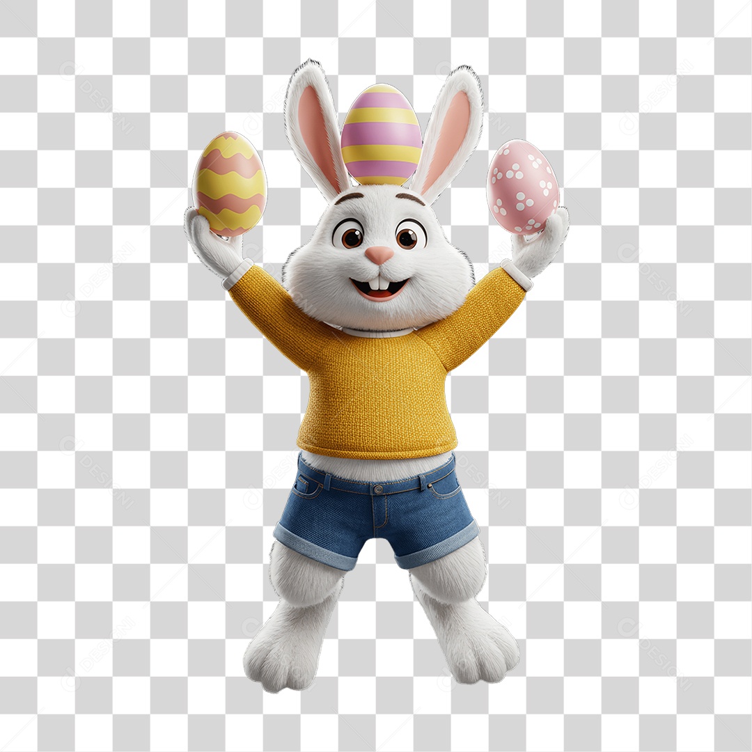 Coelho da Páscoa PNG Transparente