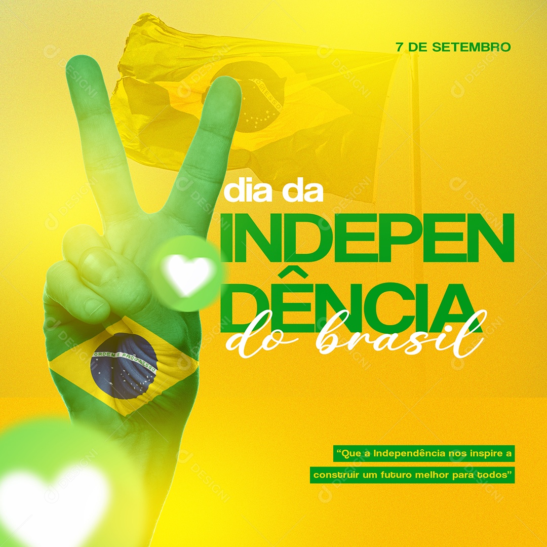 Dia da Independência do Brasil 07 de Setembro Social Media PSD Editável